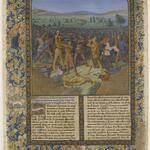 Bataille entre Romains et Carthaginois, dite la bataille de Cannes, XVe s. Jean FOUQUET